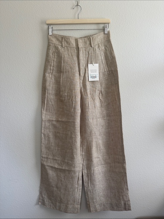 Everlane Pants - Everlane The Linen Way-High® Drape Pant in cornstalk